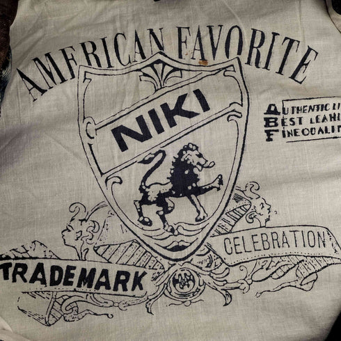 90s 刺繍タグ コットン 素材切替 デニム ブルゾン メンズ import:M